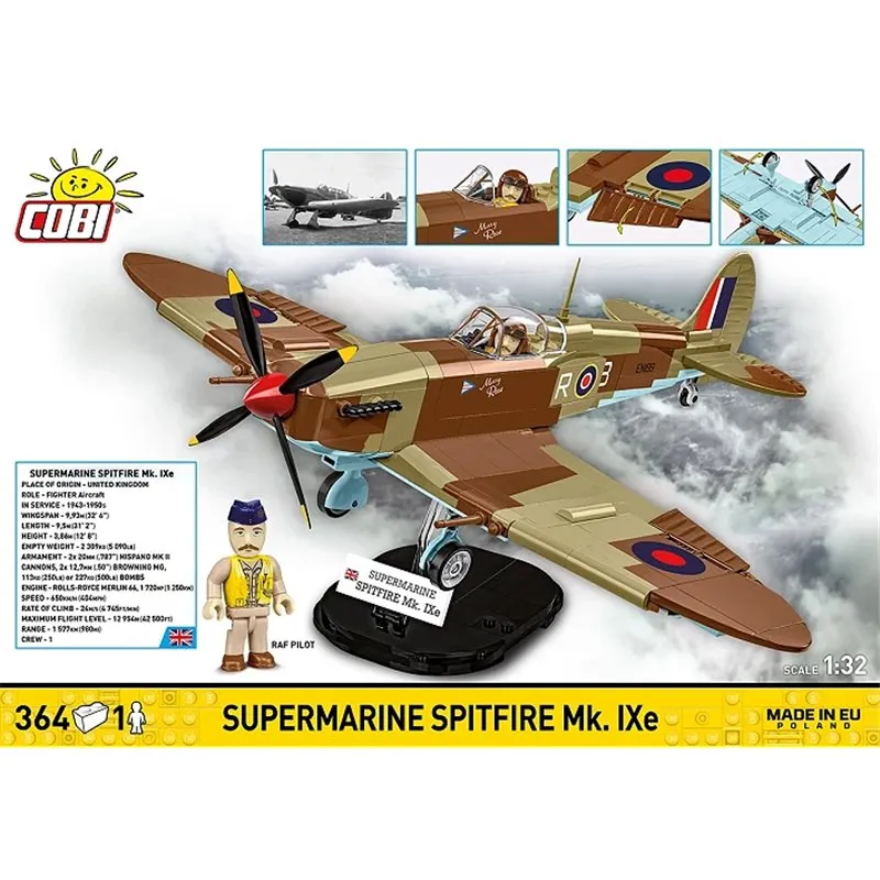 SUPERMARINE SPITFIRE MKIX, 364 PCS HC WWII - 4