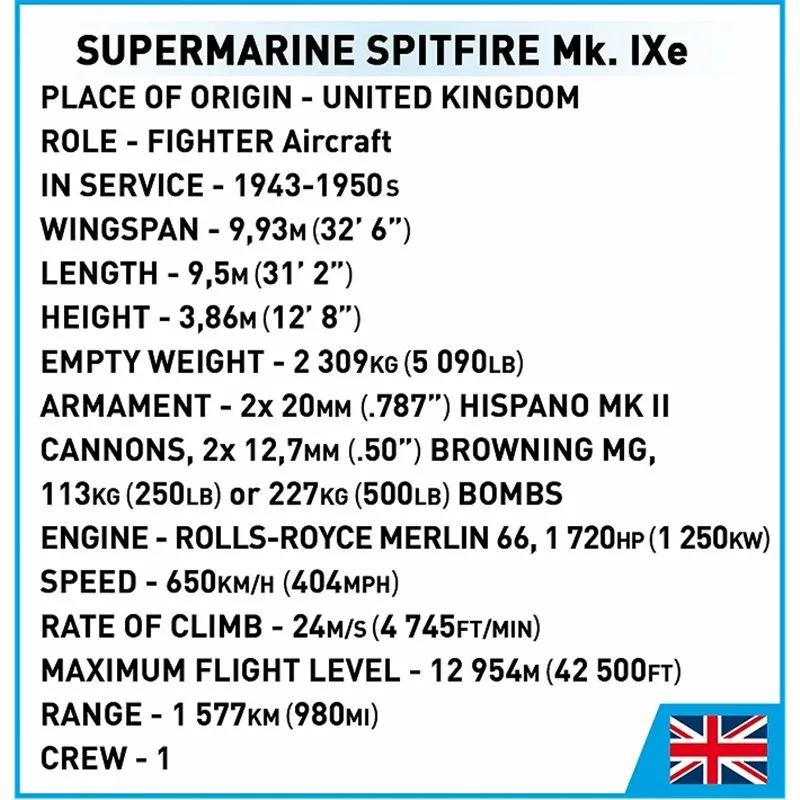 SUPERMARINE SPITFIRE MKIX, 364 PCS HC WWII - 8