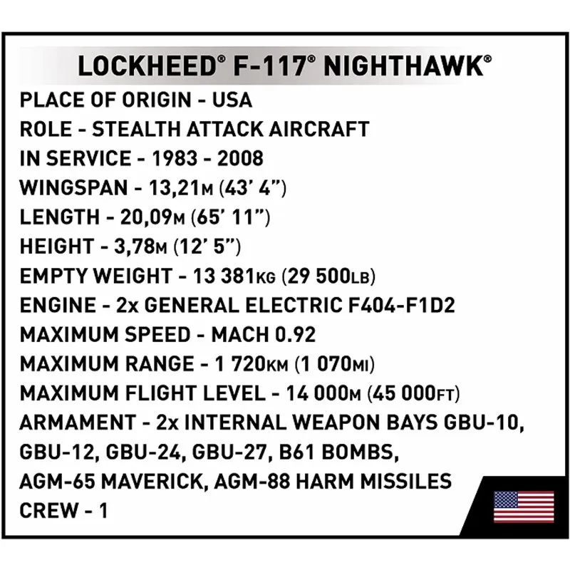 F-117 NIGHTHAWK 795 PCS, ARMED FORCES - 8