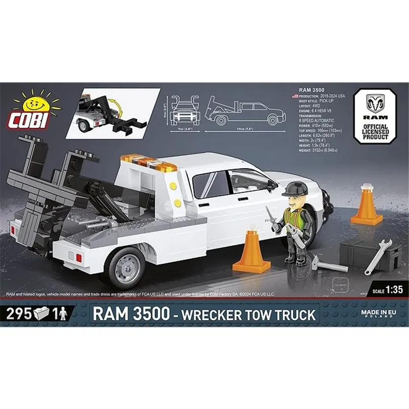 3500 WRECKER TOW TRUCK 290 PCS, RAM - 3