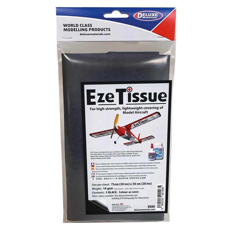 Eze Tissue Japanpapper Svart 5st