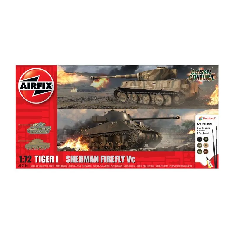 Airfix 1:72 Classic Conflict Tiger 1 vs Sherman Firefly