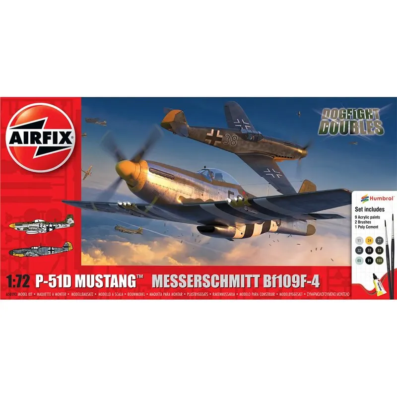 Airfix 1:72 P-51D Mustang vs Bf109F-4 Dogfight Double