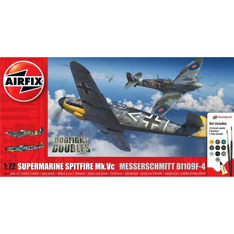 Airfix 1:72 Supermarine Spitfire Mk.Vc vs Bf109F-4 Dogfight Double