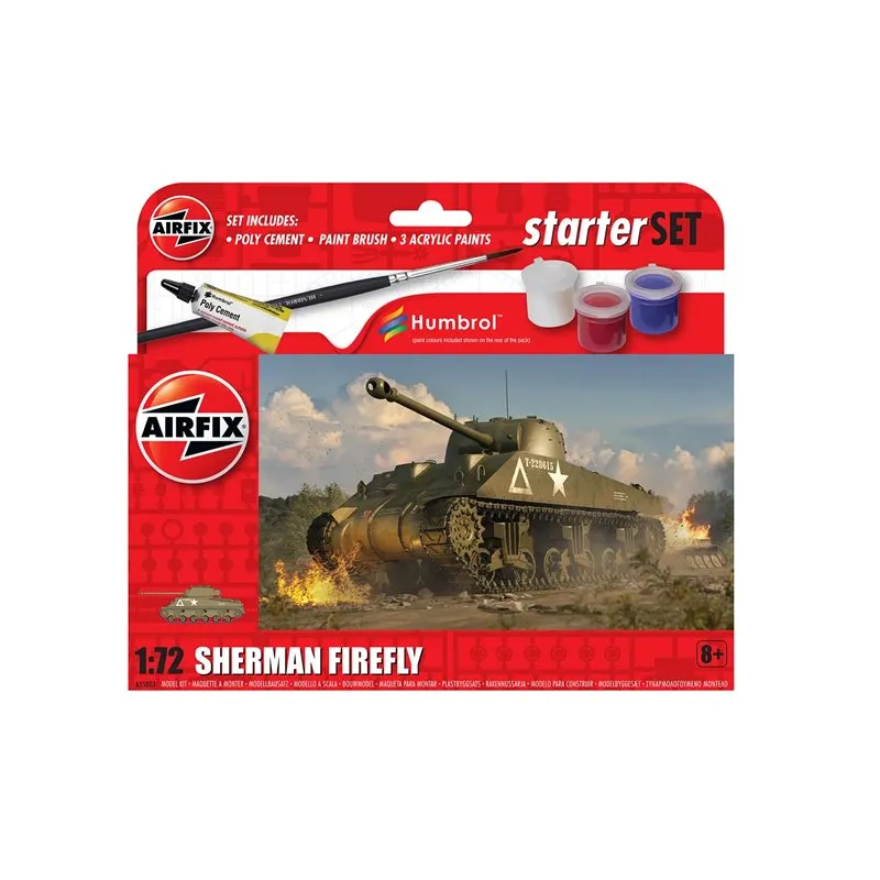 Airfix 1:72 Starter Set - Sherman Firefly (Inkl. Färg, lim och pensel)