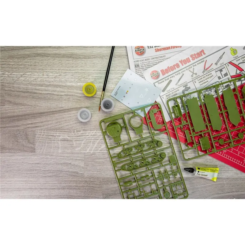 Airfix 1:72 Starter Set - Sherman Firefly (Inkl. Färg, lim och pensel) - 5