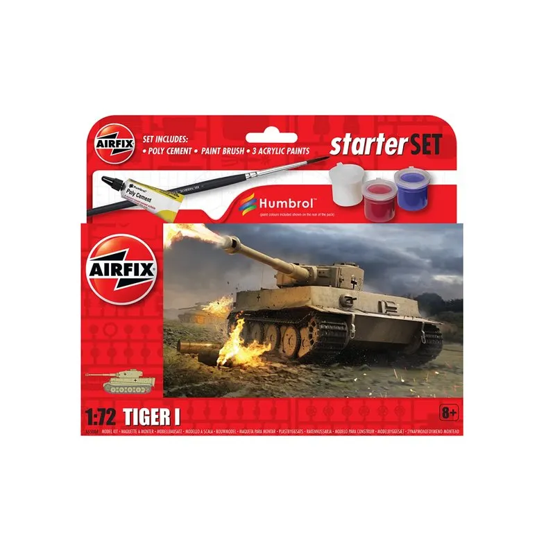 Airfix 1:72 Starter Set - Tiger 1 (Inkl. Färg, lim och pensel)