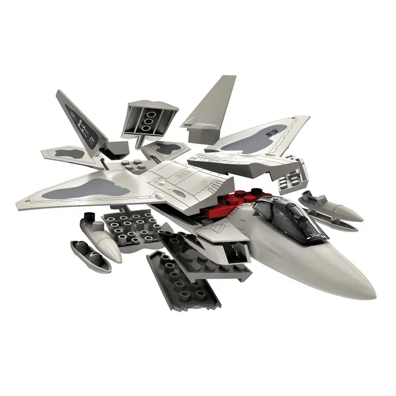 Airfix Quickbuild F22 Raptor(Byggmodell som klickas och trycks ihop) - 6