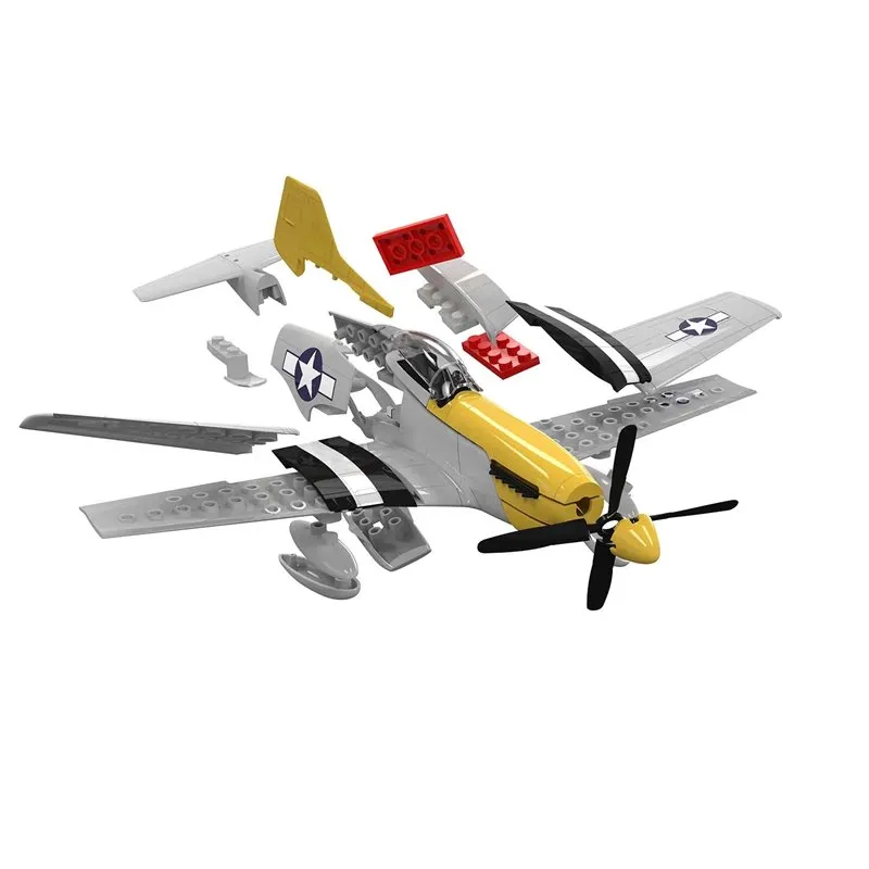 Airfix Quickbuild P-51D Mustang (Byggmodell som klickas och trycks ihop) - 10