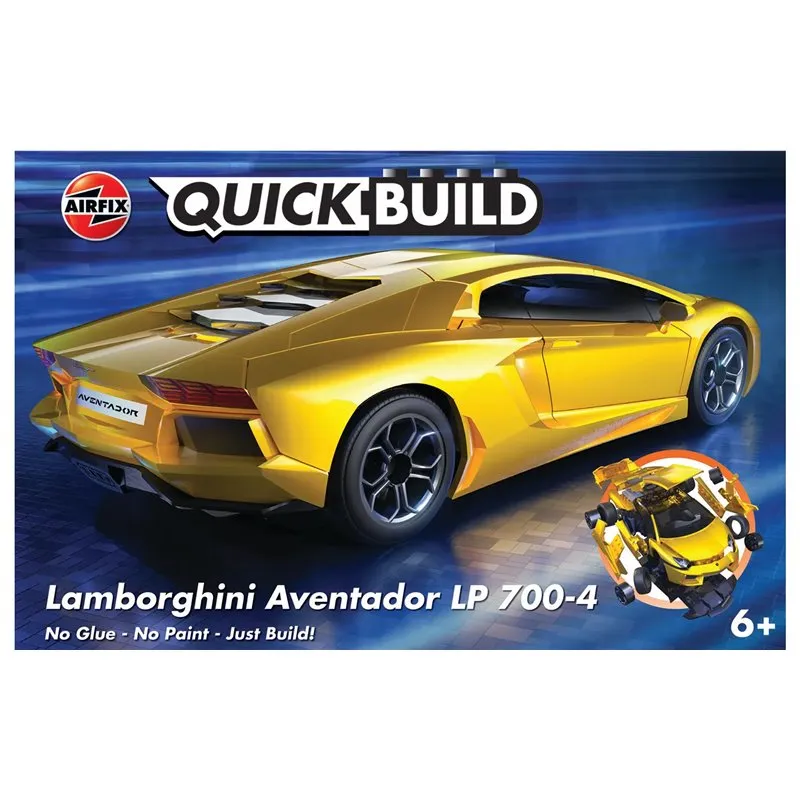 Airfix Quickbuild Lamborghini Aventador - Yellow (Byggmodell som klickas och trycks ihop)