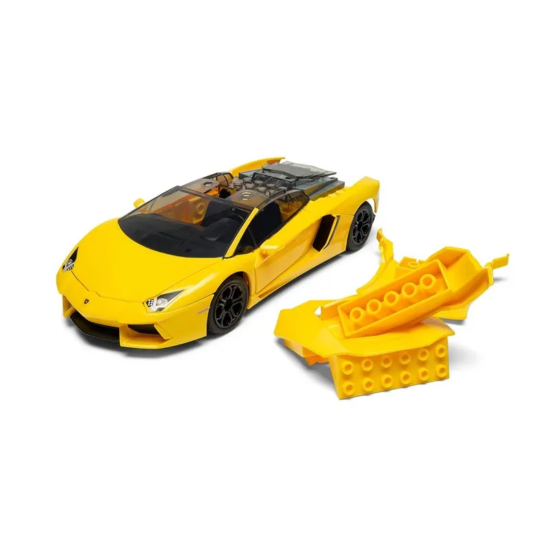 Airfix Quickbuild Lamborghini Aventador - Yellow (Byggmodell som klickas och trycks ihop) - 6