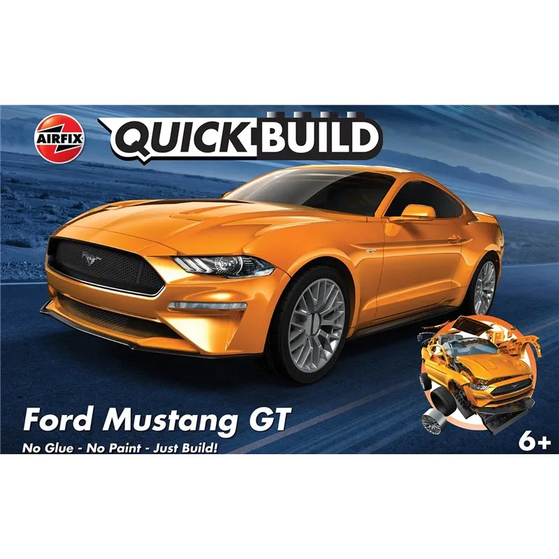 Airfix Quickbuild Ford Mustang Gt (Byggmodell som klickas och trycks ihop) - 2
