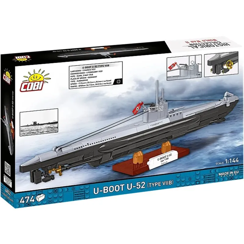 SUBMARINE VIIB U-BOAT U52, 470 PCS HC WWII - 11