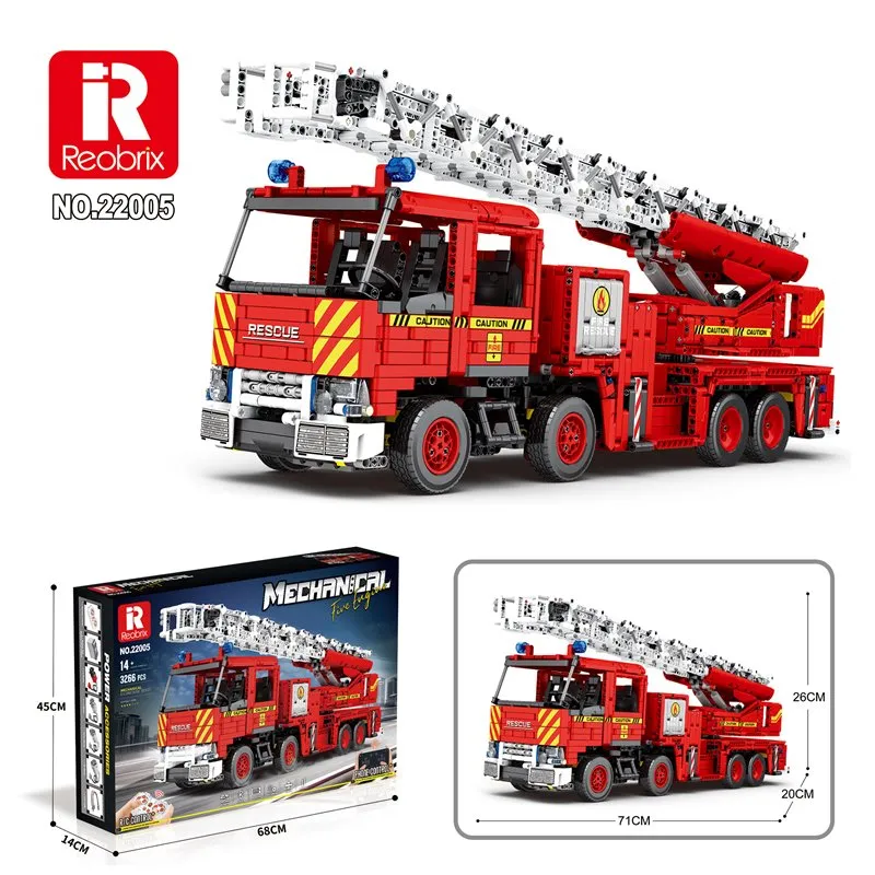 Fire fighting ladder truck (3266pcs)