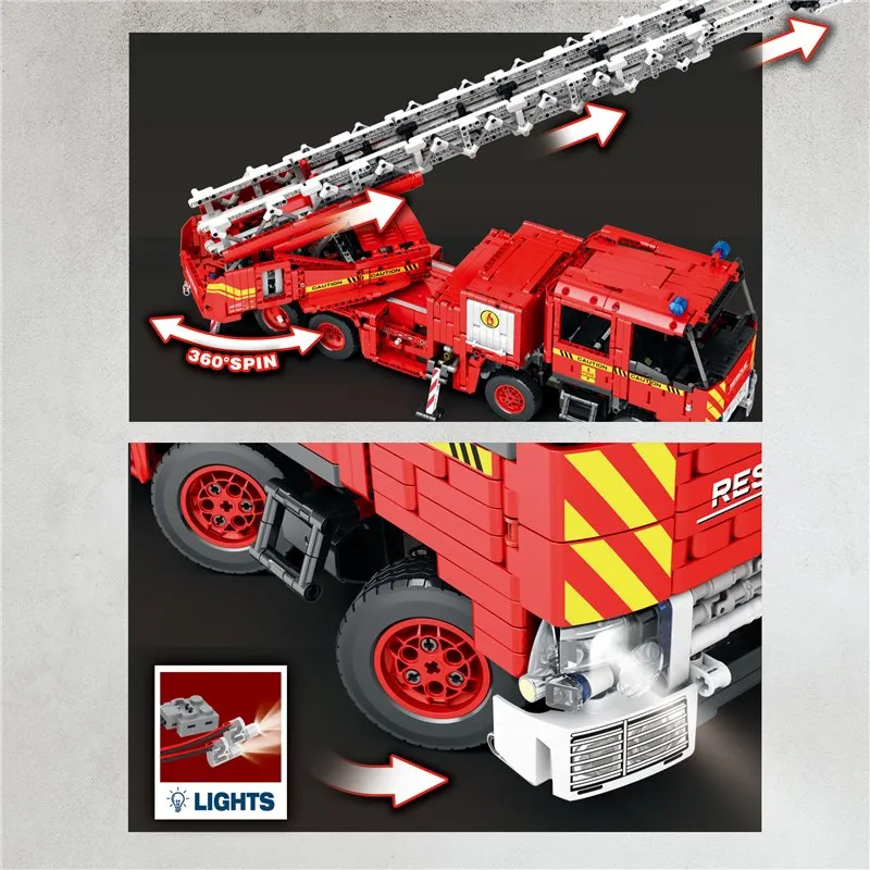 Fire fighting ladder truck (3266pcs) - 10