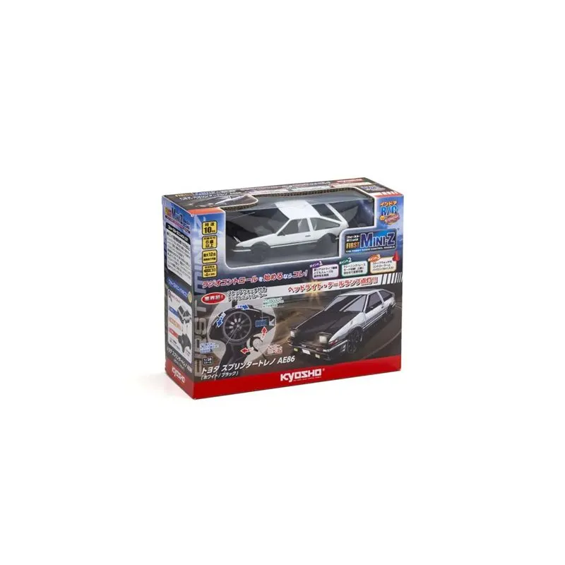 Kyosho First Mini-Z 1:28 Toyota Sprinter Trueno AE86 WH/BK - 7