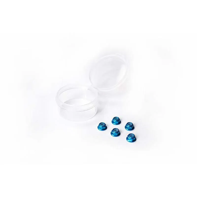 Flanged Nylon Lock Nuts M2 Blue Koswork (5) Mini-Z Series