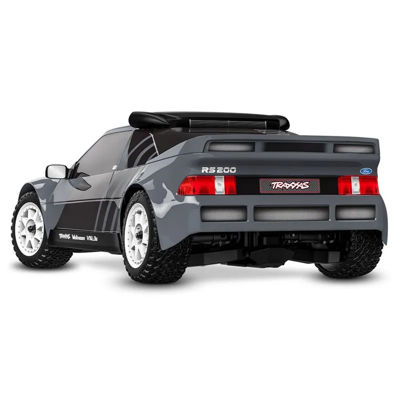 Mini Rally Ford RS200 RTR TQi VXL-3s Grå - USB-C Laddare / 2s LiPo - 2