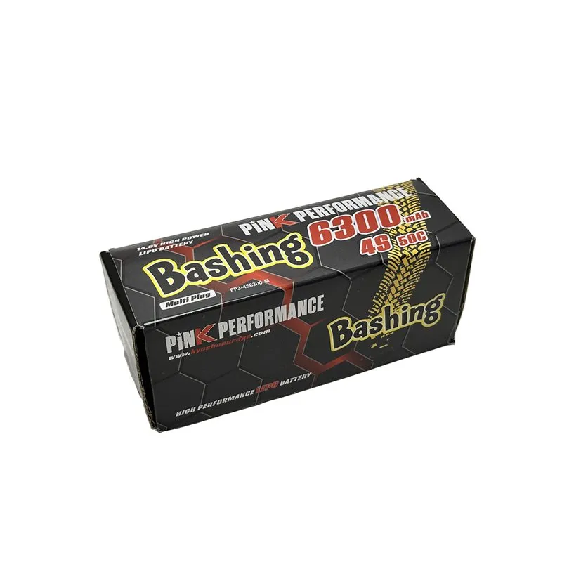 Pink Bashing LiPo 4S 14.8V-6300-50C (Multi) 139x47x49mm 600g - 2