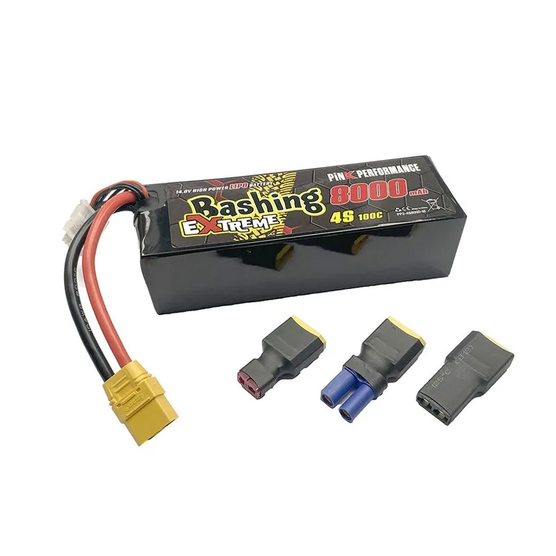 Pink Extreme Bashing LiPo 4S 14.8V-8000-100C Multi 157x53x42mm 760g