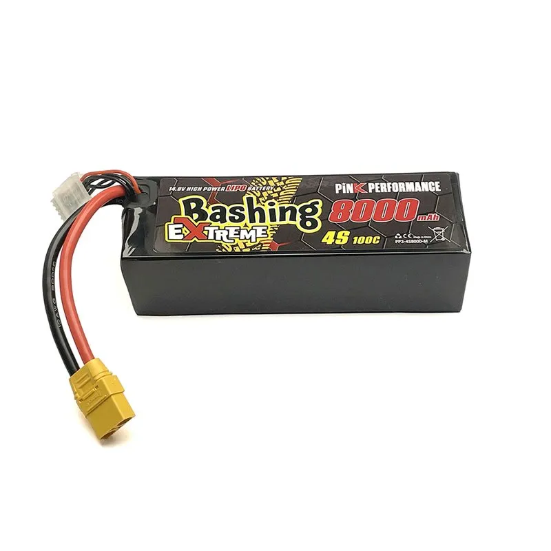 Pink Extreme Bashing LiPo 4S 14.8V-8000-100C Multi 157x53x42mm 760g - 2