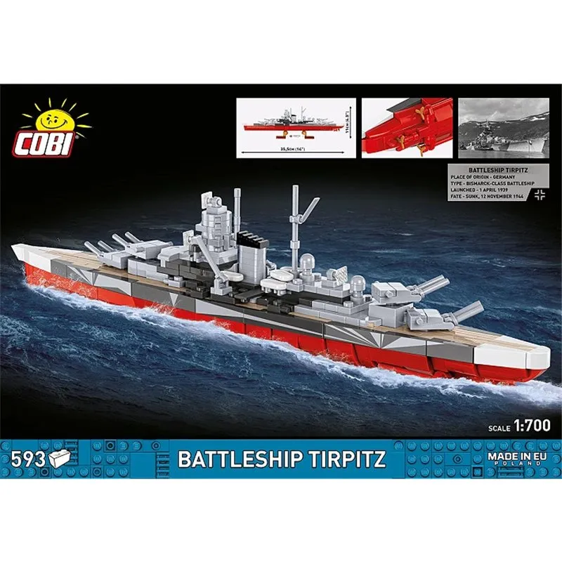 BATTLESHIP TIRPITZ, 600 PCS HC WWII  - 4