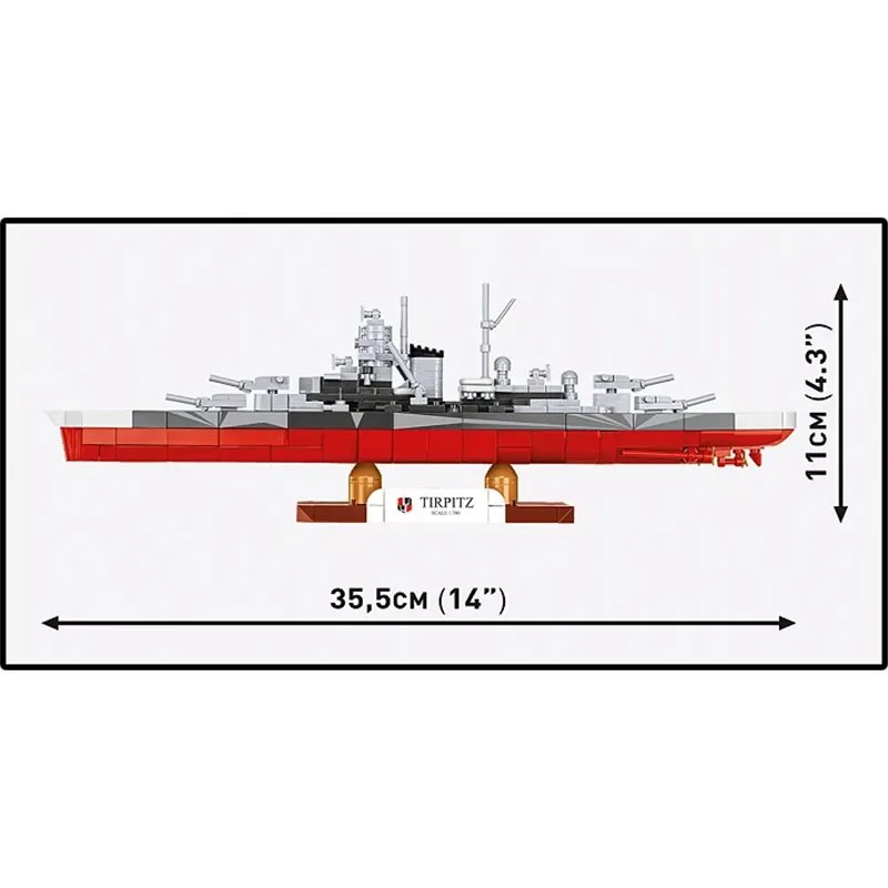 BATTLESHIP TIRPITZ, 600 PCS HC WWII  - 5