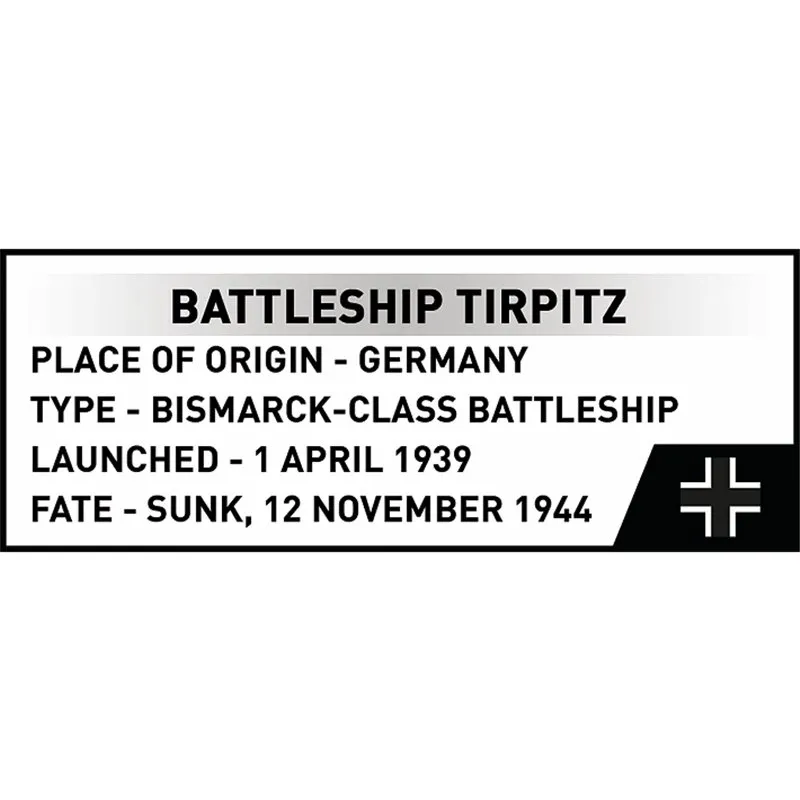 BATTLESHIP TIRPITZ, 600 PCS HC WWII  - 10