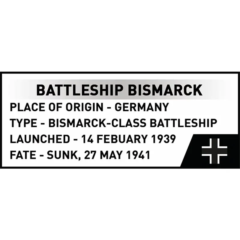BATTLESHIP BISMARCK, 600 PCS HC WWII  - 9