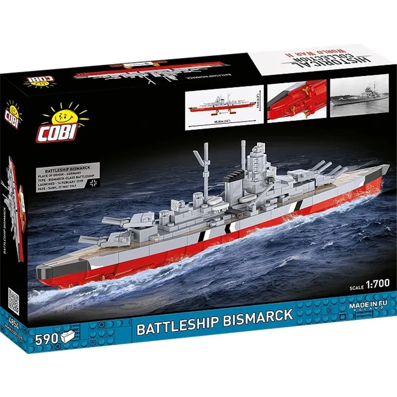 BATTLESHIP BISMARCK, 600 PCS HC WWII  - 12