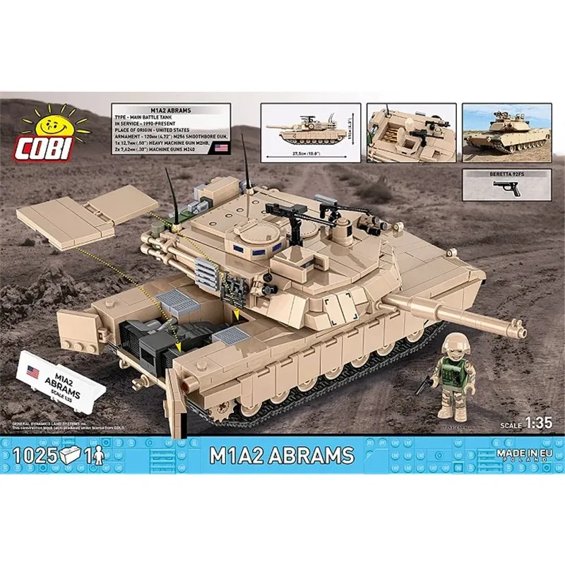 M1A2 ABRAMS 1:35 US, 1000 PCS ARMED FORCES  - 4