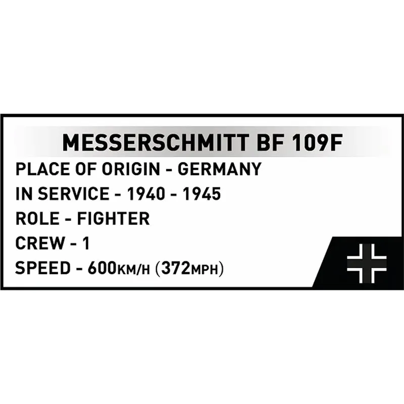 MESSERSCHMITT BF-109F, 123 PCS HC WWII  - 6