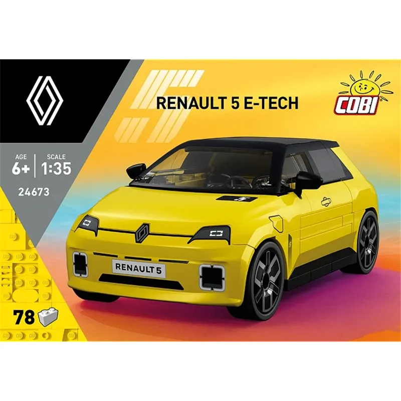 RENAULT 5 E-TECH YELLOW, 78 PCS RENAULT  - 3