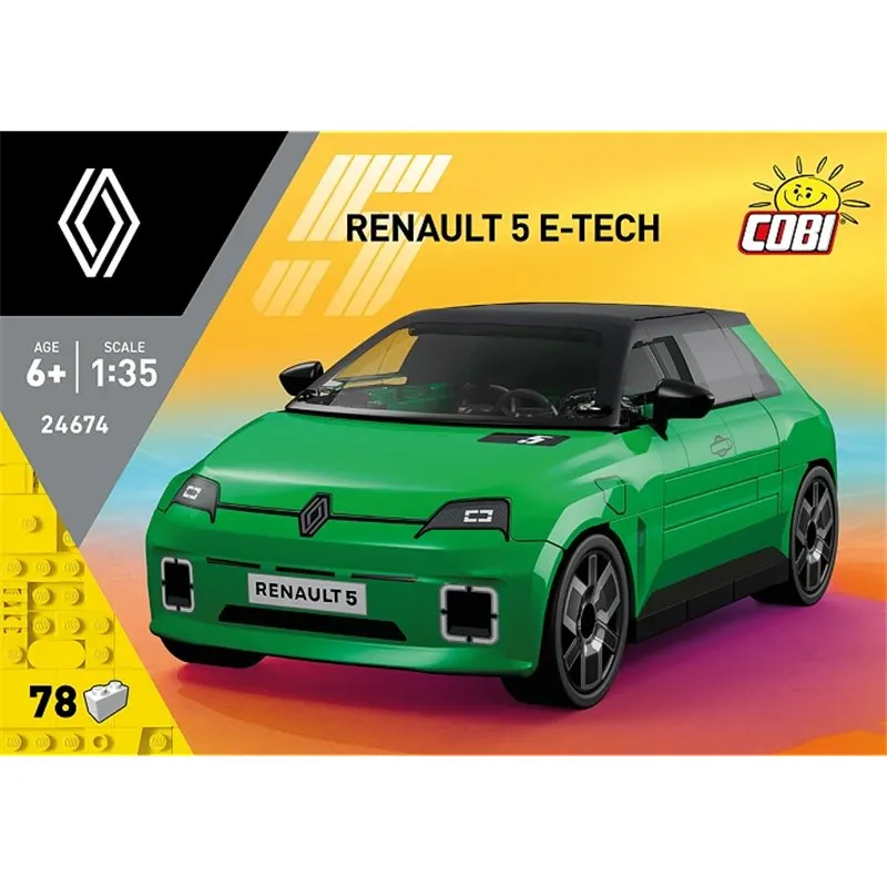 RENAULT 5 E-TECH GREEN, 78 PCS RENAULT  - 3