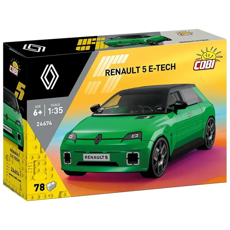 RENAULT 5 E-TECH GREEN, 78 PCS RENAULT  - 6