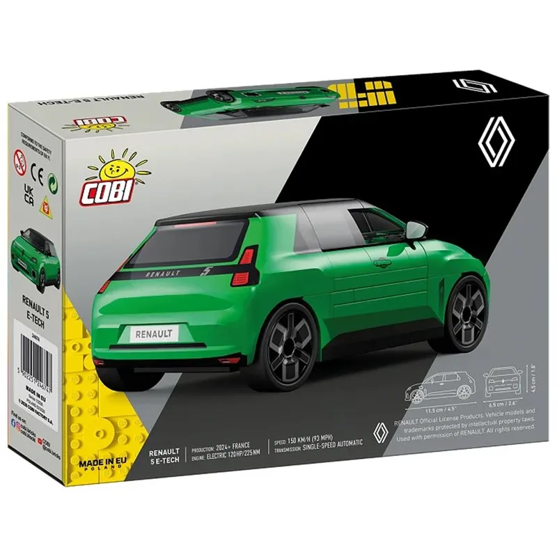 RENAULT 5 E-TECH GREEN, 78 PCS RENAULT  - 7