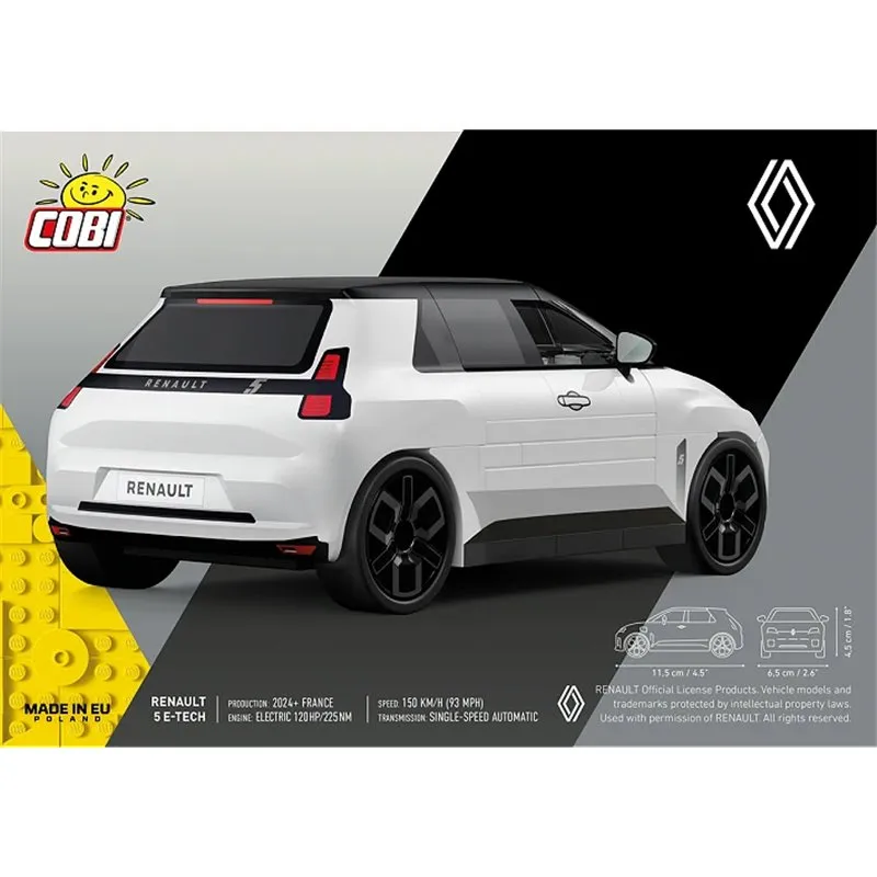 RENAULT 5 E-TECH WHITE, 78 PCS RENAULT  - 4