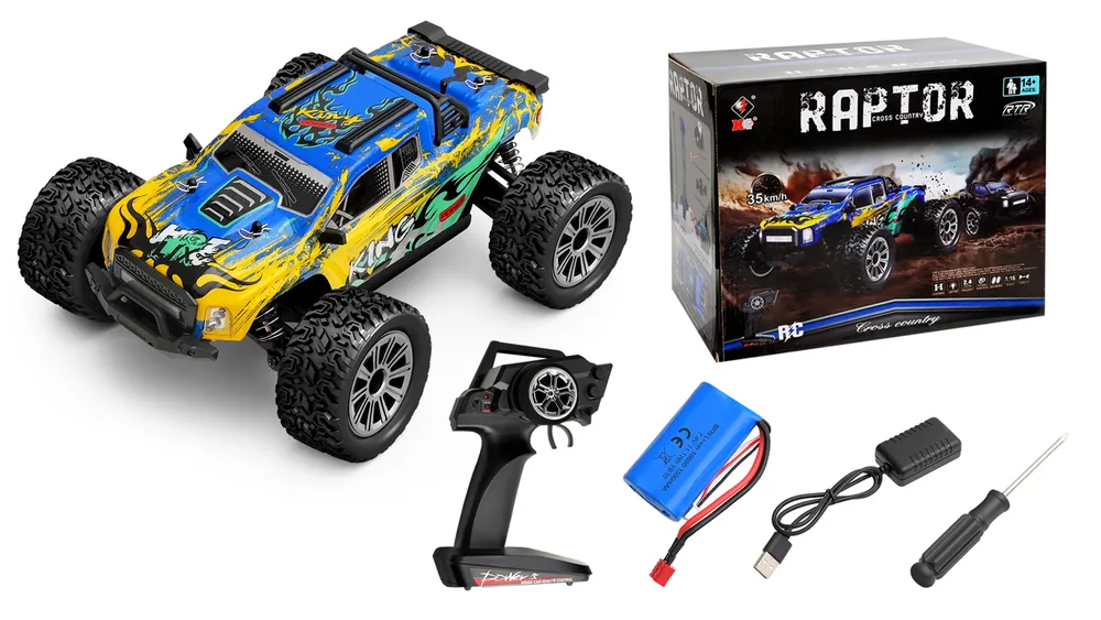 WL 164018 4WD Monstertruck 1/16  RTR Blå - 2