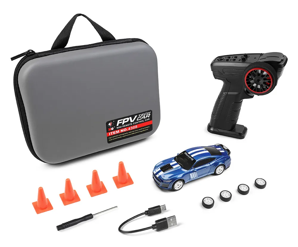 WL K4308 4WD Drift Car 1/43 RTR Blå - 2