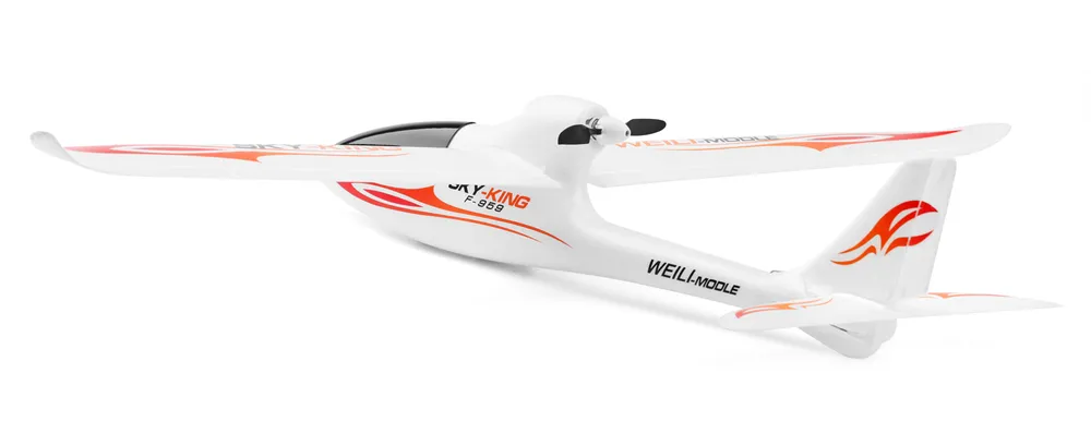 WL F959S Segelflyg 750mm RTF Röd - 2