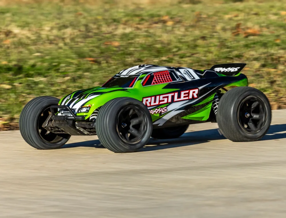 Rustler 2WD 1/10 RTR TQ EHD Grön-X USB-C Med Batteri/Laddare - 6