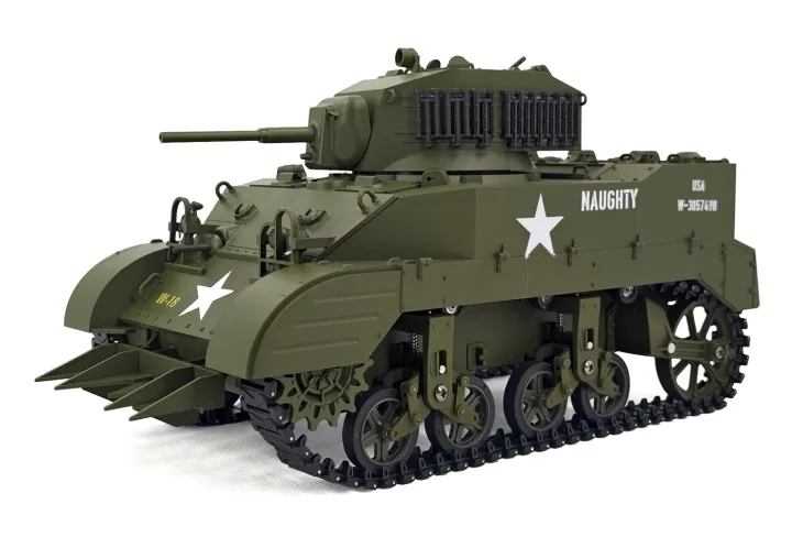 M5A1 Stuart RC Stridsvagn 1/16 Grön