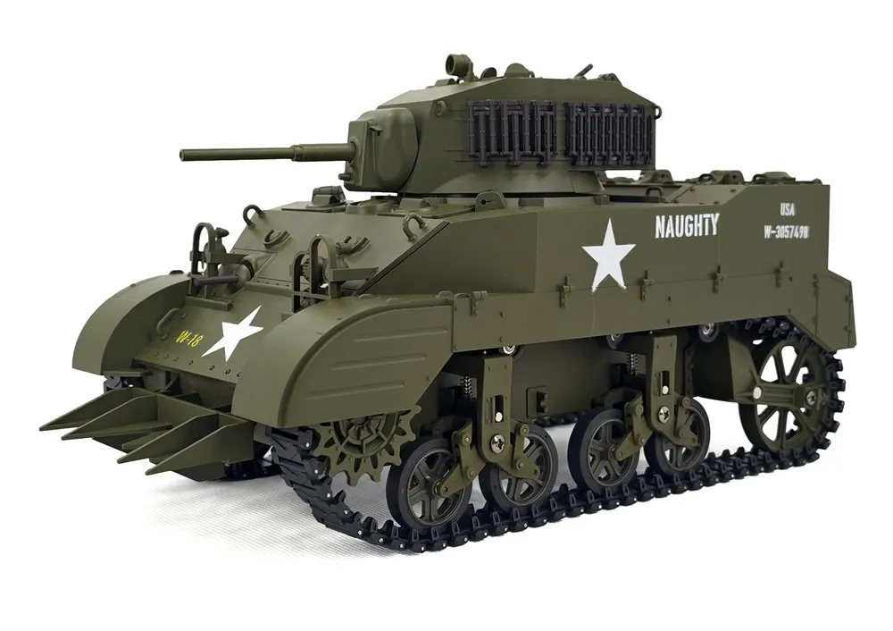 M5A1 Stuart RC Stridsvagn 1/16 Grön
