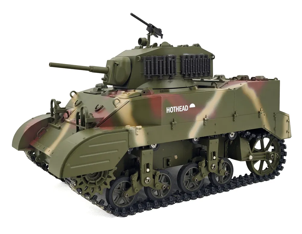 M5A1 Stuart RC Stridsvagn 1/16 Röd