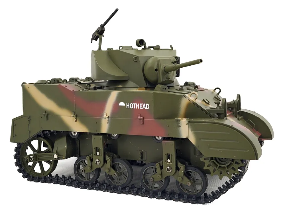 M5A1 Stuart RC Stridsvagn 1/16 Röd - 3