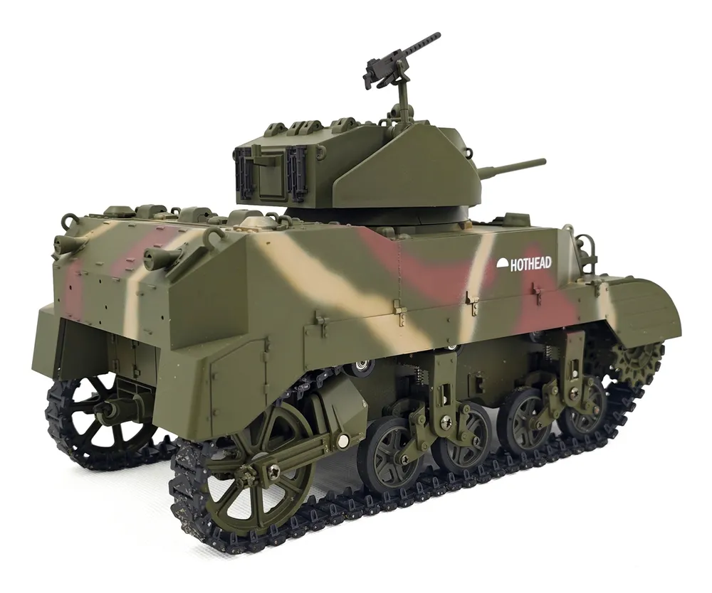M5A1 Stuart RC Stridsvagn 1/16 Röd - 5