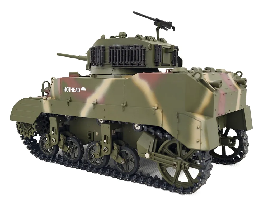 M5A1 Stuart RC Stridsvagn 1/16 Röd - 10