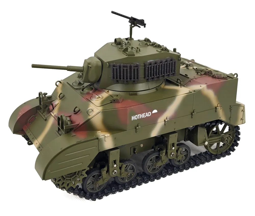 M5A1 Stuart RC Stridsvagn 1/16 Röd - 11