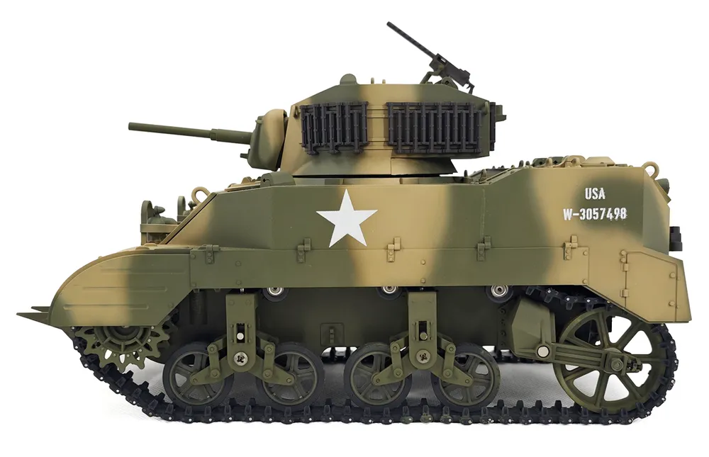 M5A1 Stuart RC Stridsvagn 1/16 Gul - 3