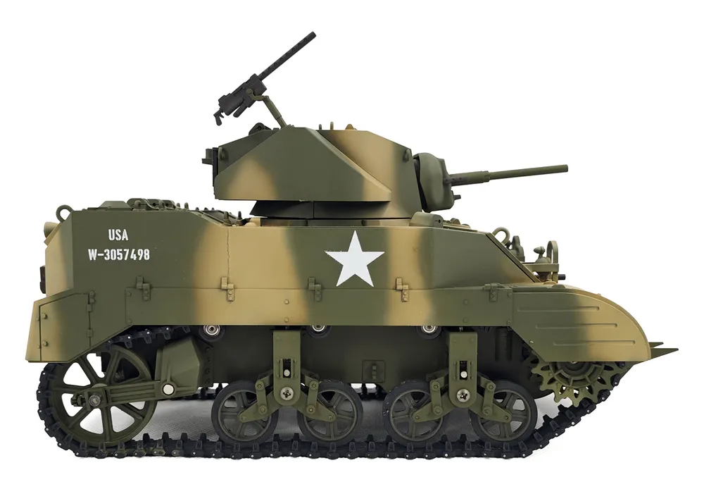 M5A1 Stuart RC Stridsvagn 1/16 Gul - 5